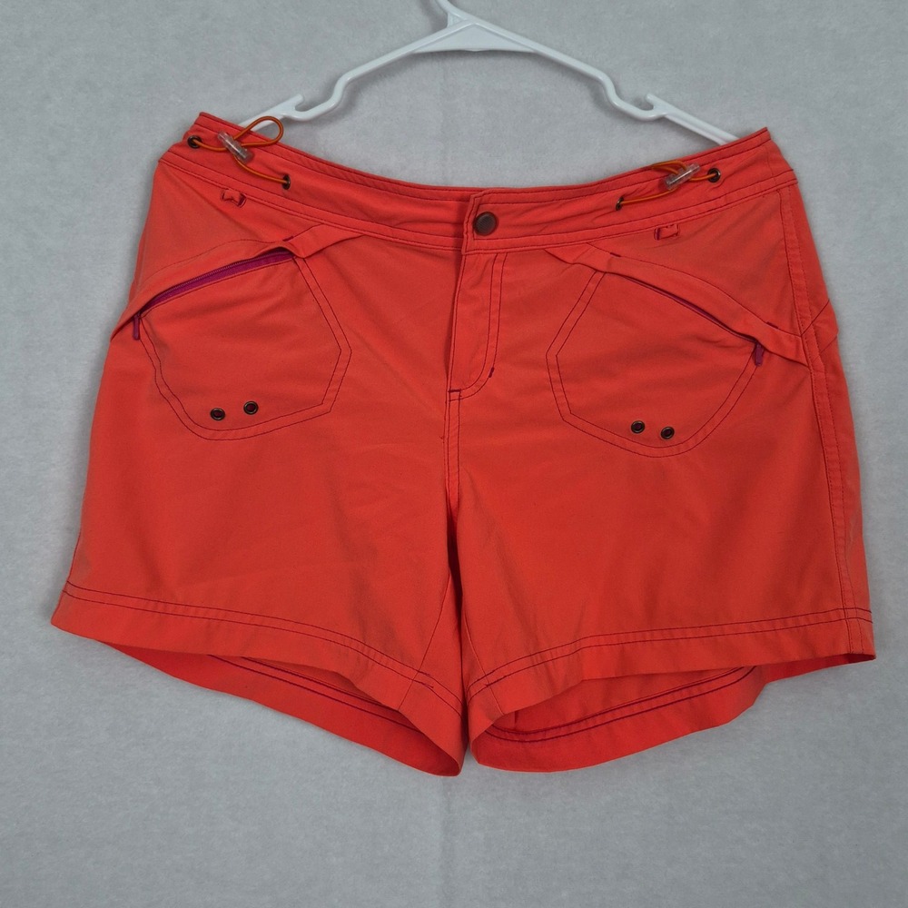 Title Nine Nimblene Shorts Womens 6 Coral Orange Hiking Active Outdoor Quick Dry